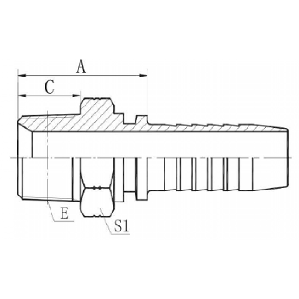 Фитинг DN 10 BSPT 1/2