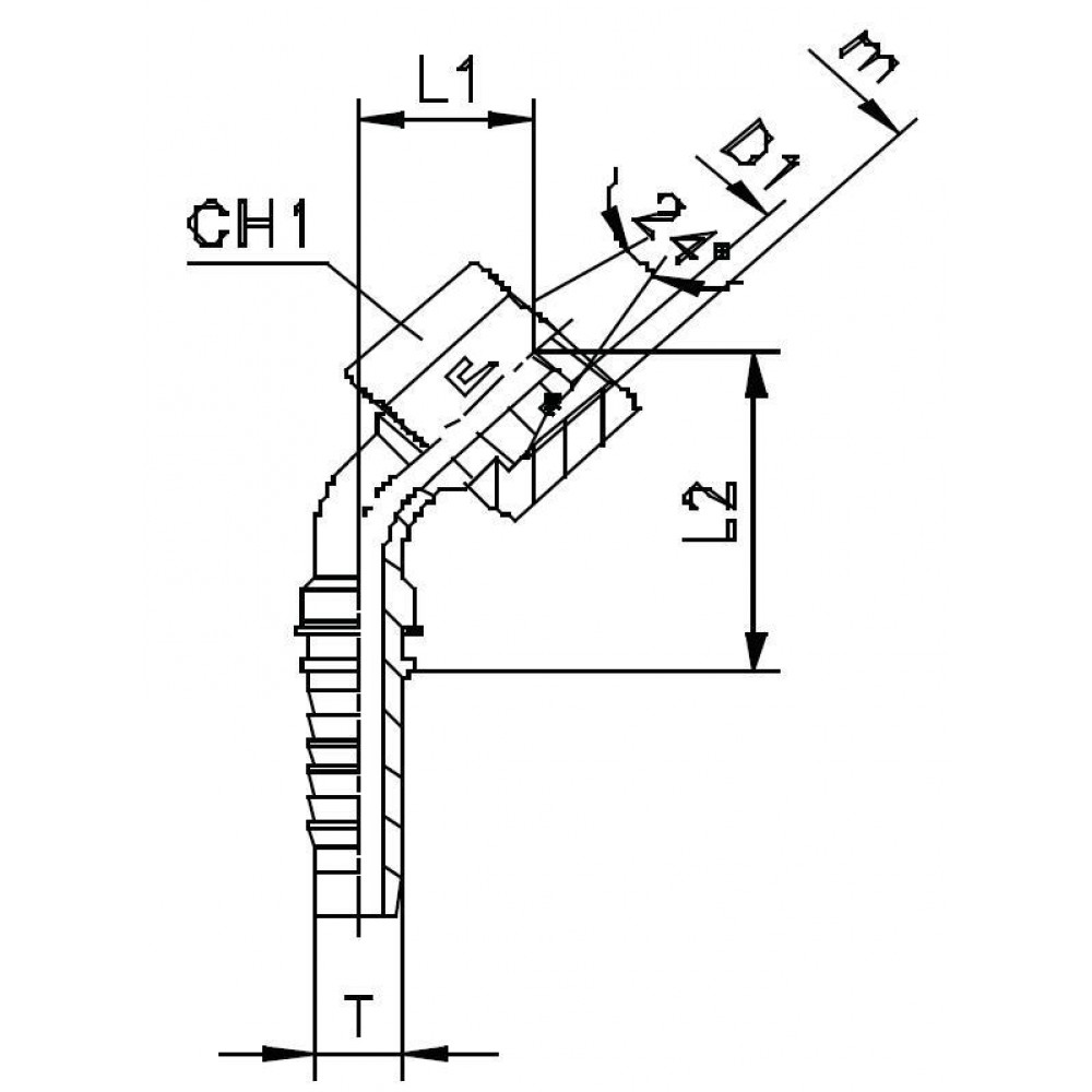 Фитинг DN 10 DKO-S (Г) 20x1.5 12 (45)