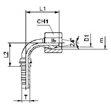 Фитинг DN 06 DKO-L (Г) 18x1.5 12 (90)
