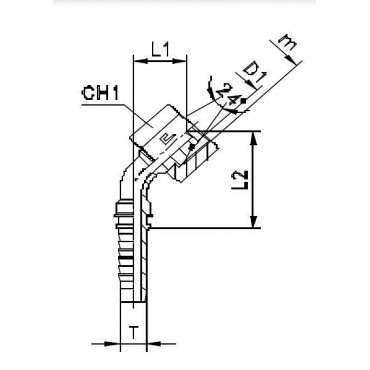 Фитинг DN 06 DKO-L (Г) 16x1.5 10 (45)