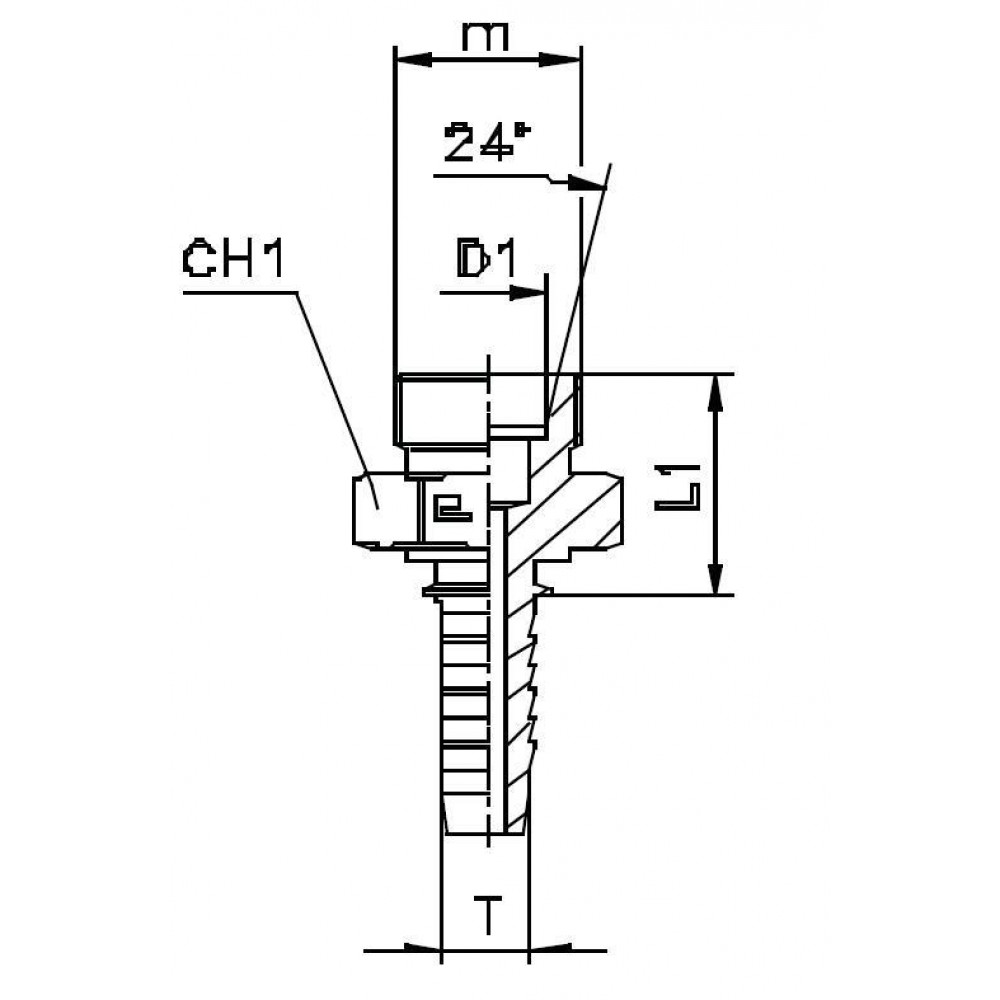 Фитинг DN 08 DKO-L (Ш) 18x1.5 12