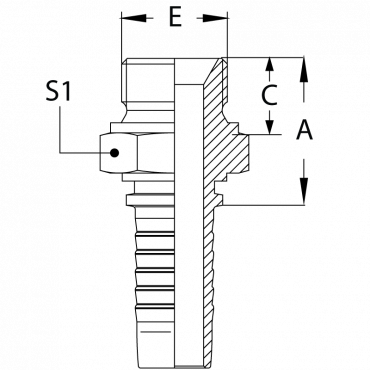 Фитинг DN 16 BSP (Ш) 5/8