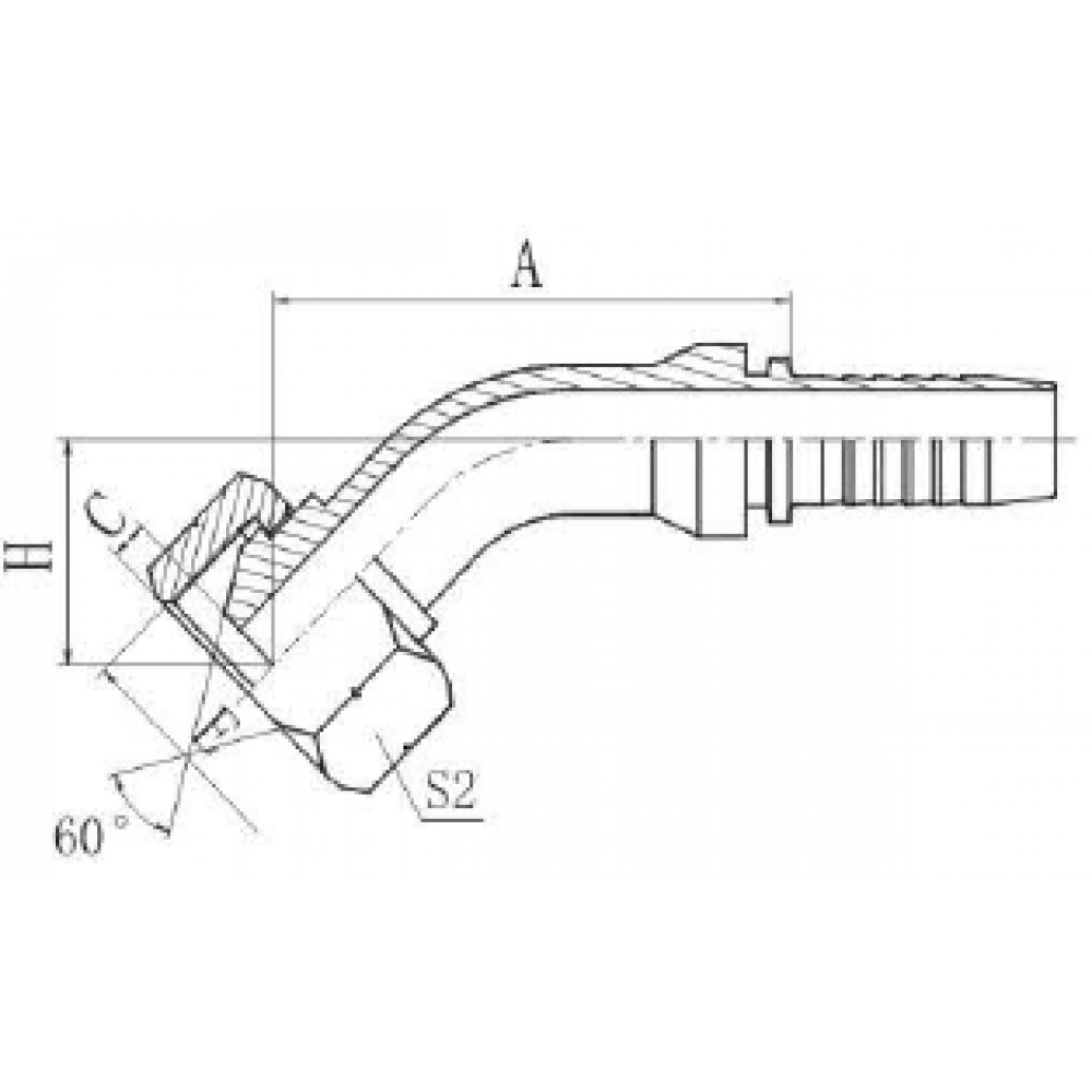 Фитинг DN 20 BSP (Г) 1 (45)накидная гайка