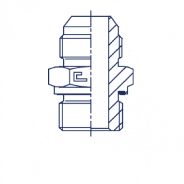 Штуцер FE JIC 7/16" BSP 1/4"