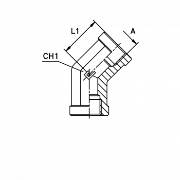 Штуцер FSC45 BSP 1/2" BSP 1/2"
