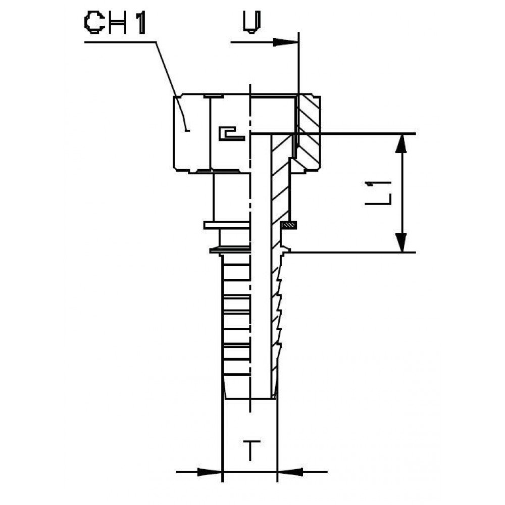 Фитинг DN 10 ORFS (Г) 13/16