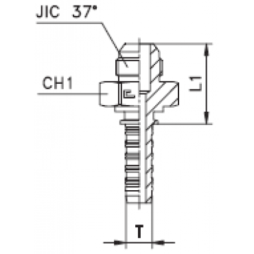 Фитинг DN 10 JIC (Ш) 3/4