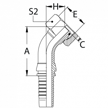 Фитинг DN 12 DKO-S (Г) 24x1.5 16 (45)