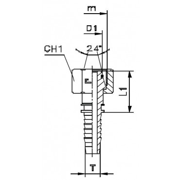 Фитинг DN 05 DKO-L (Г) 14x1.5 8