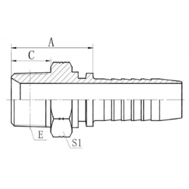 Фитинг DN 12 BSPT 3/8