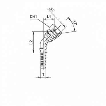 Фитинг DN 06 JIC (Г) 1/2 (45)