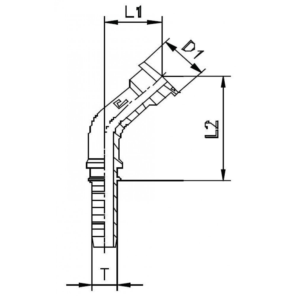 Фитинг DN 16 SFS 3/4 41.3 (45)