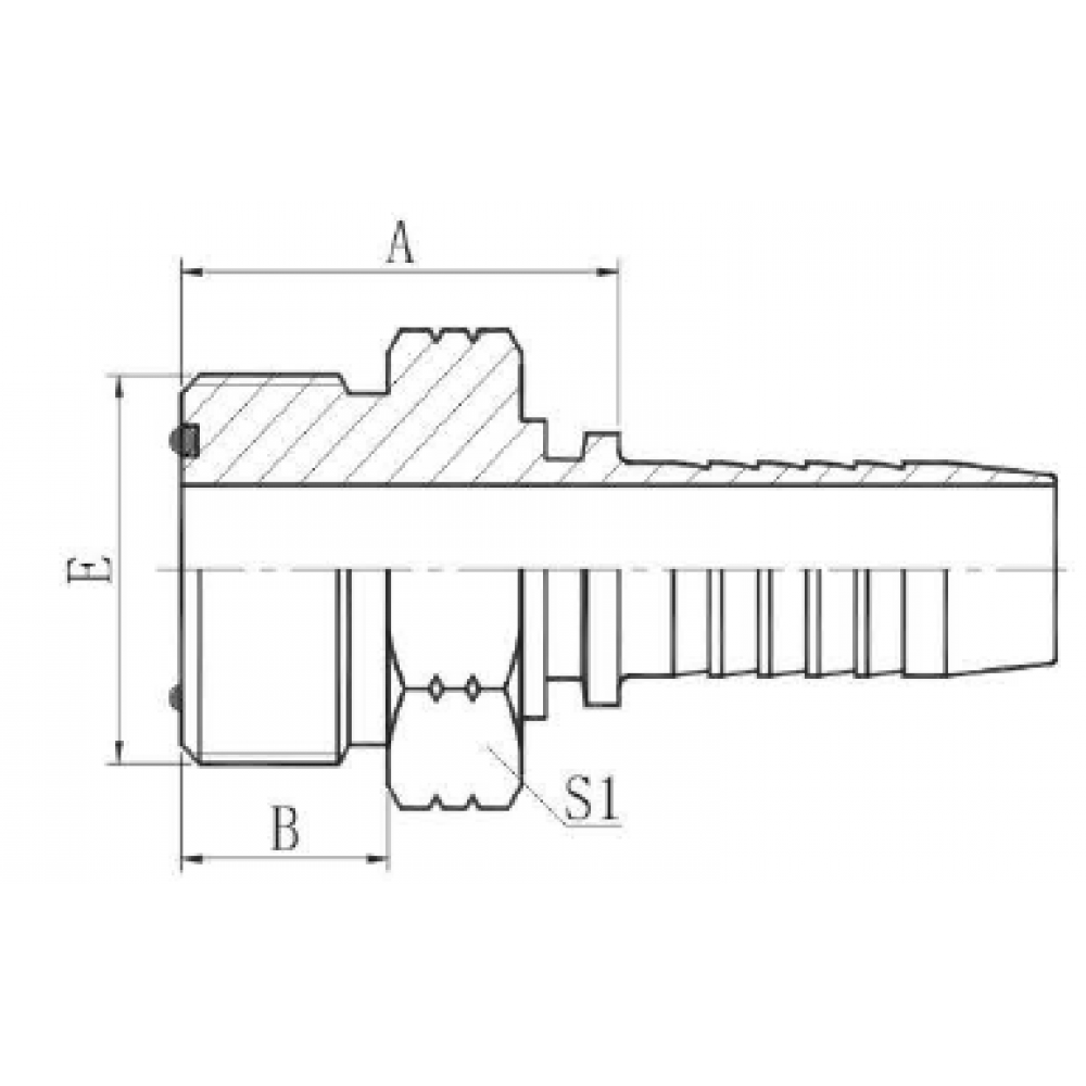 Фитинг DN 25 ORFS (Ш) 1.7/16