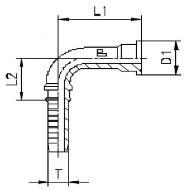 Фитинг DN 20 SFL 1 44.5 (90)