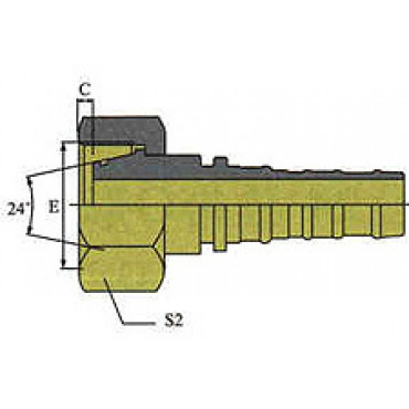 Фитинг DN 25 DKO-S (Г) 42x2 30 Interlock