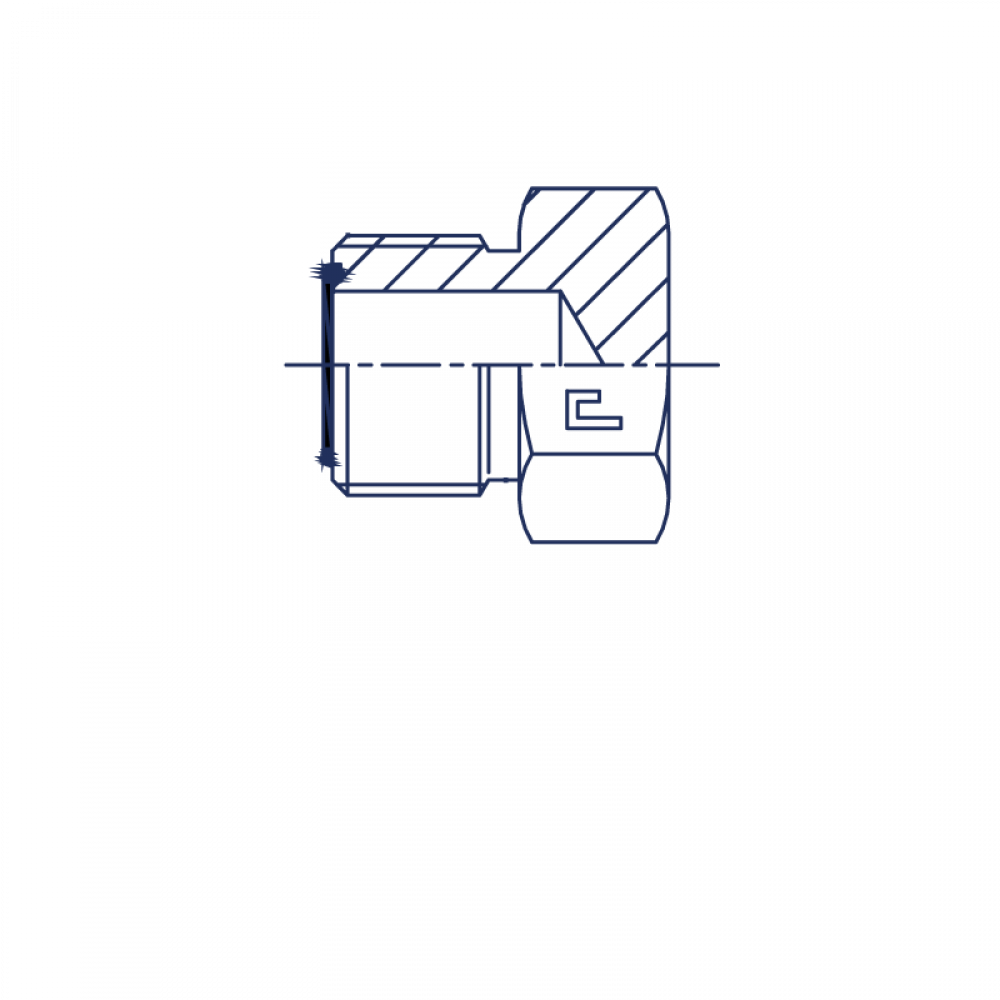 Заглушка V (Ш) ORFS 1.11/16-12