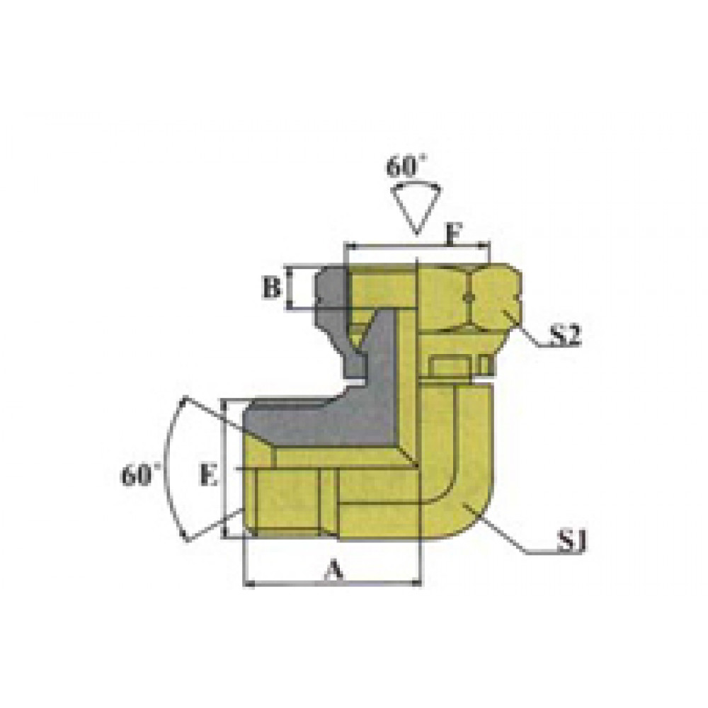 Соединение PF90 BSP 1/4"