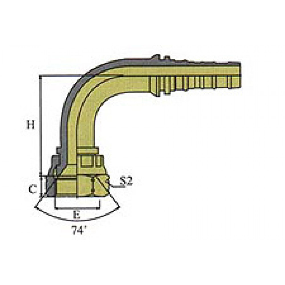 Фитинг DN 32 JIC (Г) 1.5/8 (90) Interlock