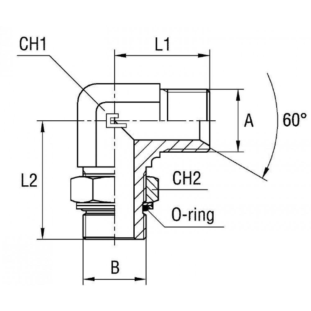Штуцер FRG90 BSP 1" BSP 1"