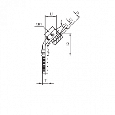 Фитинг DN 05 DKO-L (Г) 14x1.5 8 (45)