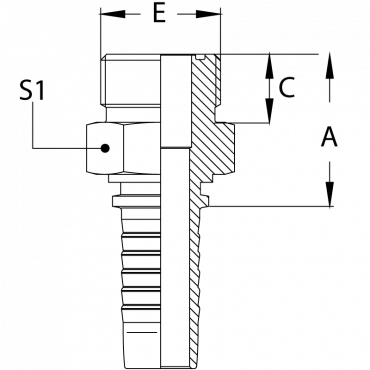 Фитинг DN 20 ORFS (Ш) 1.3/16