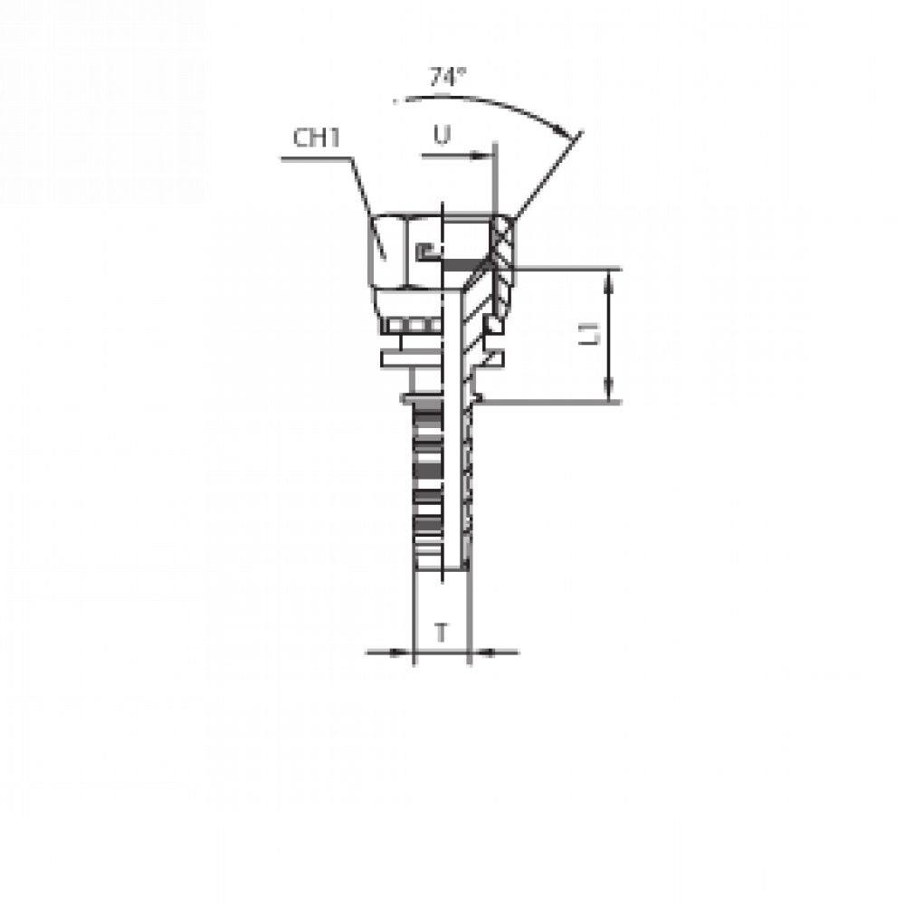Фитинг DN 10 JIC (Г) 3/4