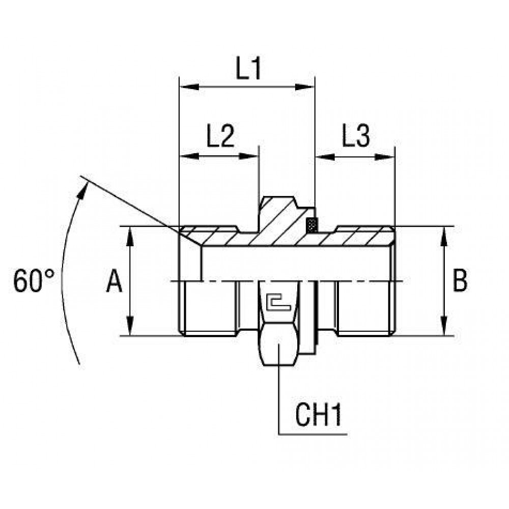 Штуцер FE BSP 1/4" BSP 1/4"