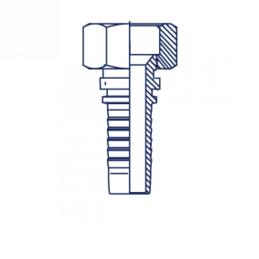 Фитинг DN 12 DKI (Г) 22x1.5 накидная гайка