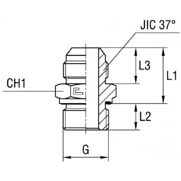 Штуцер FE JIC 9/16" BSP 3/8"