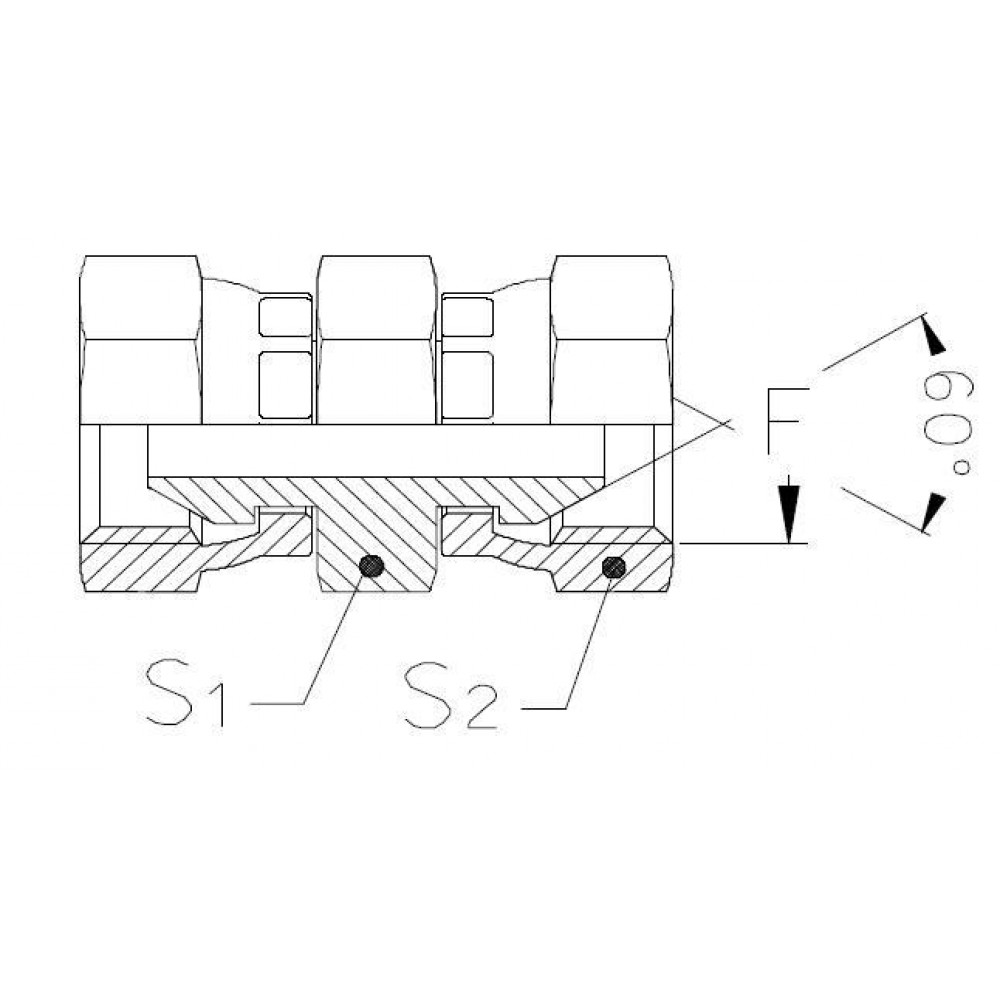Соединение PS BSP 1/2" BSP 1/2"