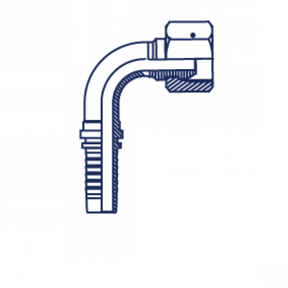 Фитинг DN 12 DK (Г) 20x1.5 (90) накидная гайка