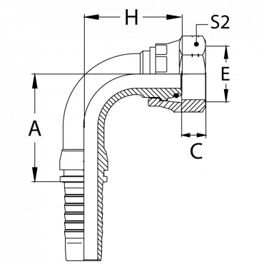 Фитинг DN 20 DKO-S (Г) 30x2 20 (90) накидная гайка
