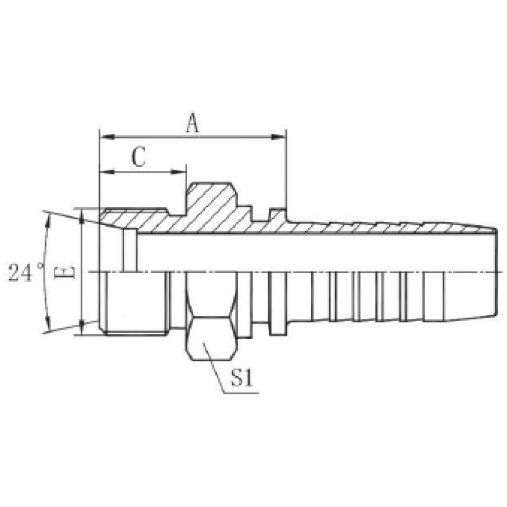 Фитинг DN 10 DKO-L (Ш) 20x1.5 14
