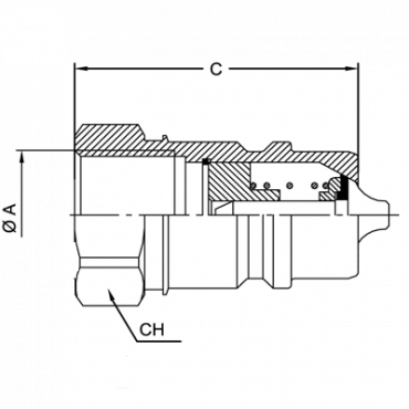 БРС ISO A BSP 1.1/2 - D1.1/2 Ниппель VSAA