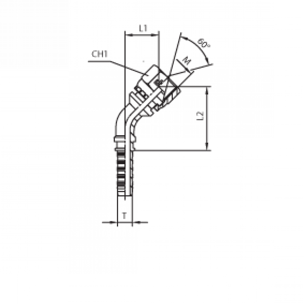 Фитинг DN 06 DKM (Г) 12x1.5 (45)