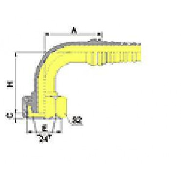 Фитинг DN 25 DKO-S (Г) 42x2 30 (90) Interlock